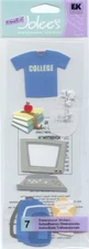 Vintage Touch of Jolee's COLLEGE LIFE Theme 3-D Stickers 64457 FAST FREE ship!