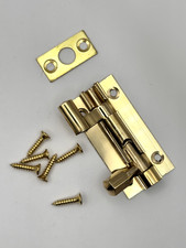 Small, Medium, Large Brass Slide Bolt Lock for Bathroom, Toilet and Shed Doors