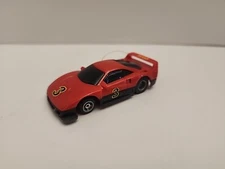 Tyco TCR SLOTLESS Electric Racing Car. Ferrari F40 #3 Red/ Black Slot