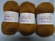 Lot of 3 Cascade Yarns Pacific / Skeins (Color #58/33056) Merino Wool Blend  NEW