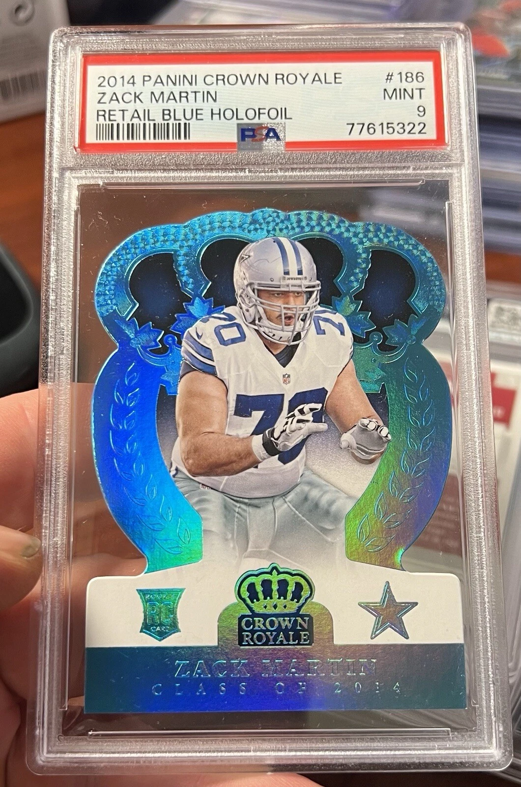 Zack Martin Panini Crown Royale #186 Retail Blue Holofoil