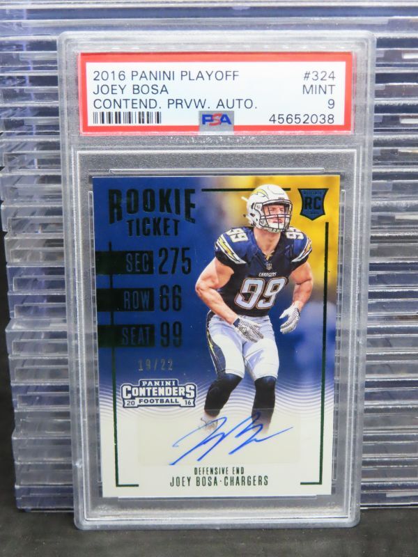 Joey Bosa Panini Playoff #324 Contenders Preview Autograph