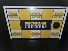 Collegiate Michigan Football Helmet Checkers Wolverines vs Michigan State NEW 94