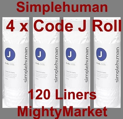 Simple Human Code J Müllbeutel 4 x Rollen = 120 Einlagen schnell UK P&P NEU