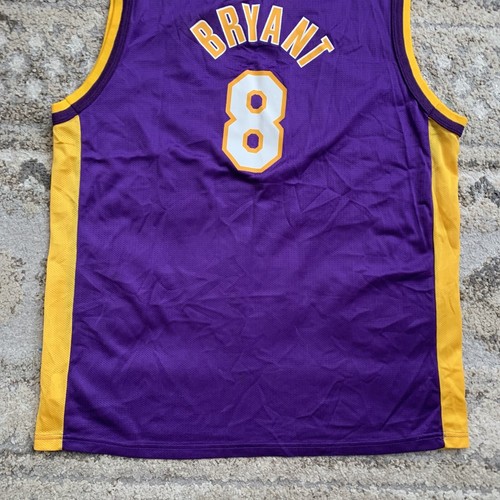 Vintage Kobe Bryant Champion Jersey Los Angeles Lakers #8 Youth Size XL (18-20) - Picture 8 of 10