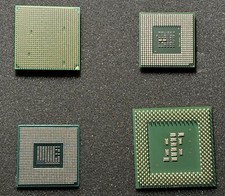 COMPUTER PROCESSORS   BUNDLE OF 4 USED   INTEL PENTIUM 3/INTEL CELERON/AMD/DELL