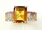 HSN Colleen Lopez Sterling Silver  Madeira Citrine & Amethyst Band Ring 5 — photo 3