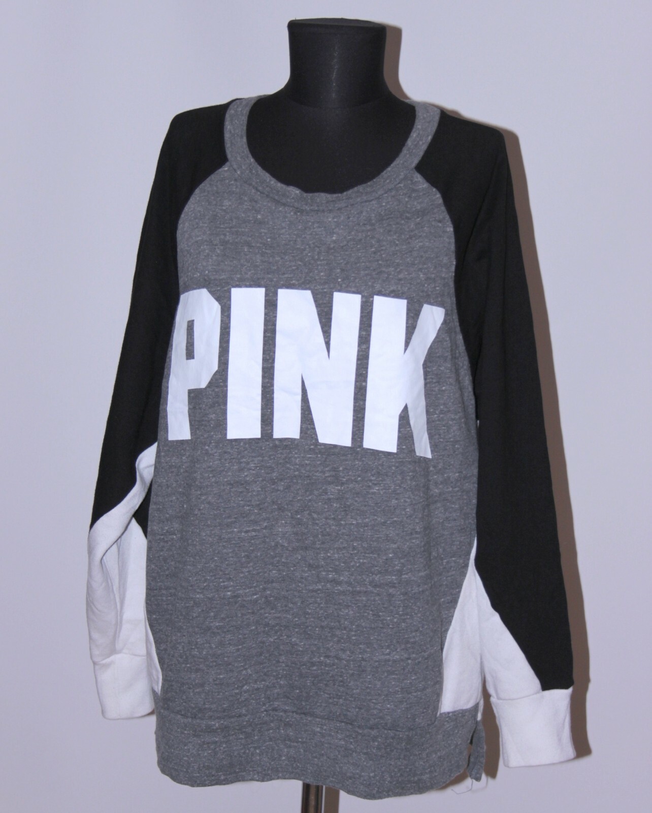 Victoria's Secret Pink womens grey jumper sweatshirt Size L