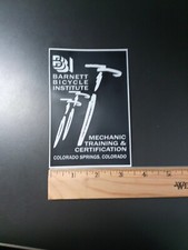 3.375" Barnett Bicycle Institute Decal/Sticker Black/White