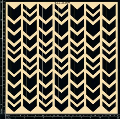 Dusty Attic Chipboard 12x12 - Chevron Panel Large, DA1066