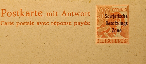 Germany postcard 1948, Soviet Zone 30pf, Official Postcard, unused - Picture 3 of 11