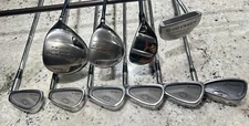 Cobra Driver Wood Hybrid Irons Stiff Flex Odyssey Putter Complete Golf Club Set