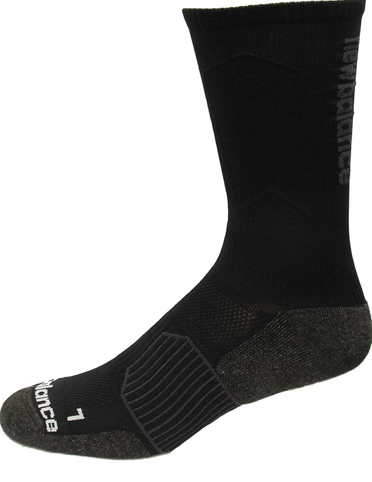 New Balance, Black Strategic Cushioned, Running Crew Socks, Mens Size 8.5-12.5 - Image 4 of 4