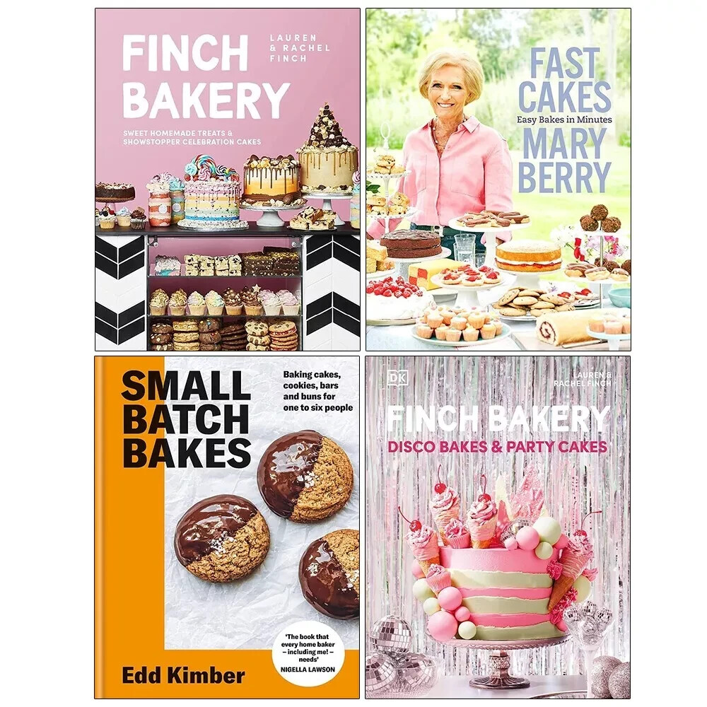 Finch Bakery Disco Bakes Party Cakes,Small Batch Bakes,Mary Berry 4 Books Set HB