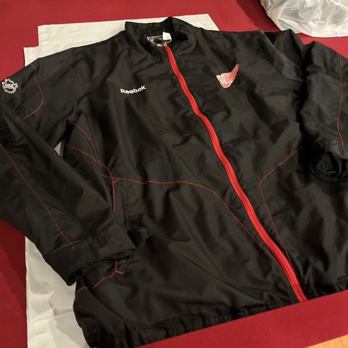 2XL Hockey Reebok Center Ice DETROIT RED WINGS Windbreaker Zip JACKET Embroidery - Picture 6 of 17
