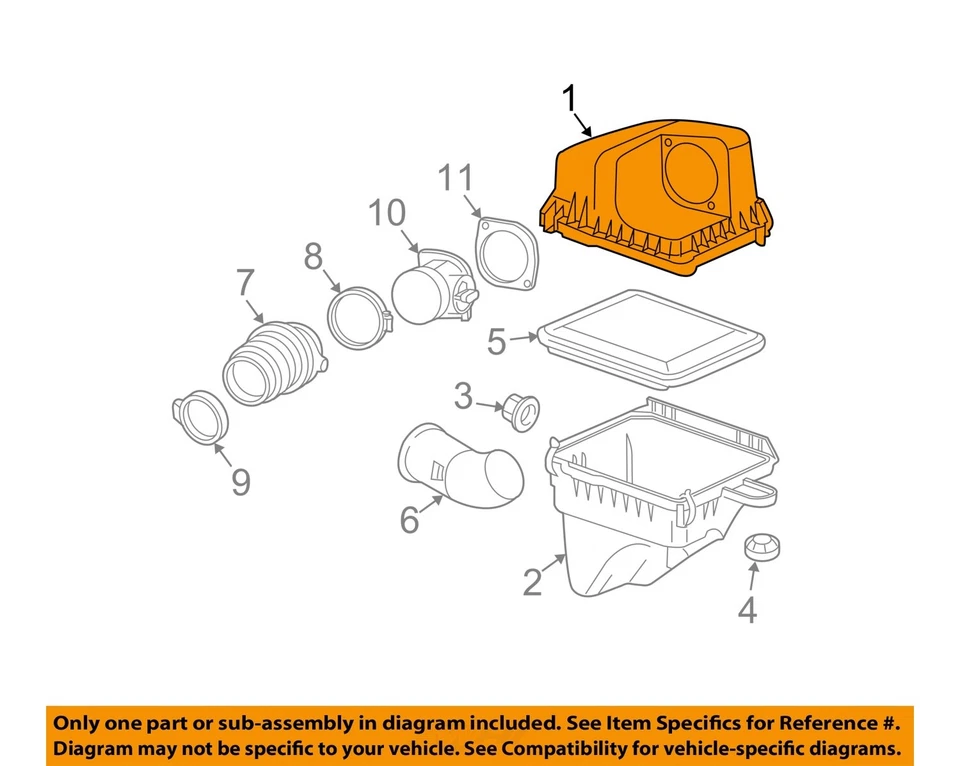 Used Air Cleaner Assembly fits: 2006 Chevrolet Equinox 3.4 Grade A — 第 2/4 张图片