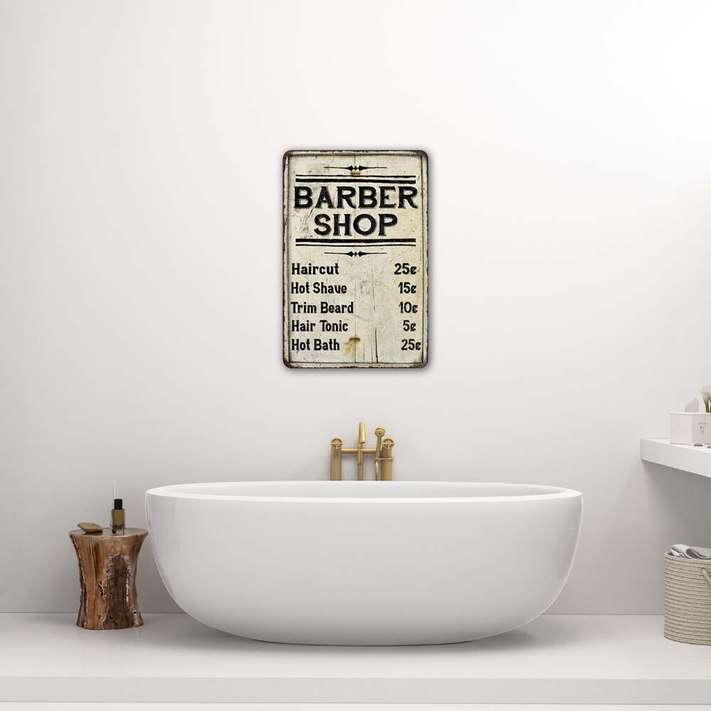 Panneau Décoratif Style Ferme Pour Salon De Coiffure Ou Salle De Bain - Liste De Prix Aluminium