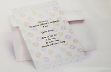 Baby Footprints Printable Invitations - 12 pack