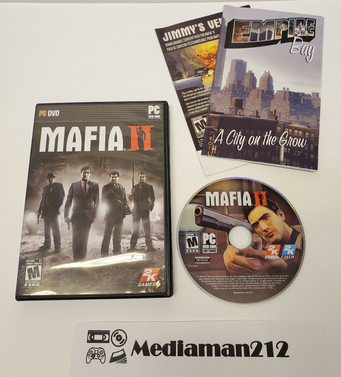 Jogo Mídia Física PcDvD Mafia 2 Original para Computador pc em