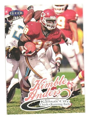 1999 Fleer Ultra NFL Football Kansas City Chiefs Kimble Anders