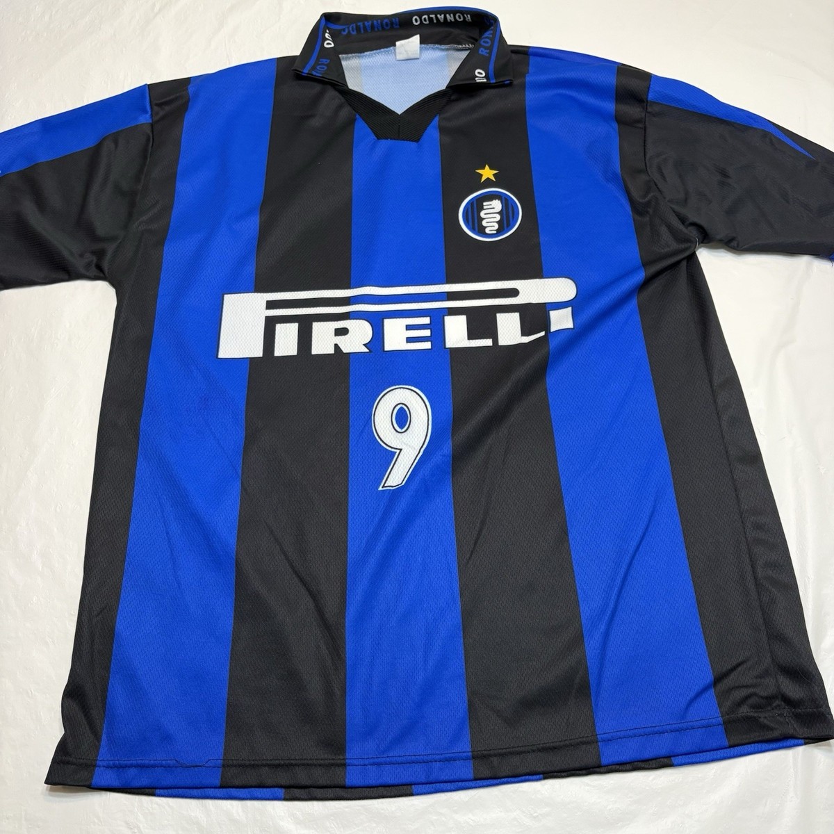 インテルミラノ ロナウド R9 ユニフォーム XL Inter Milan 1999 2000 Authentic Ronaldo Maglia R9 Shirt Home Jesey