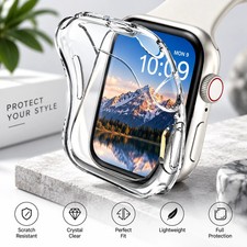 Watch Case Series iWatch Glass Screen Protector Cover SE 10 9 8 7 6 40-46mm