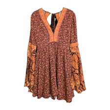 EUC XS Free People Romper with Bell Sleeves Boho