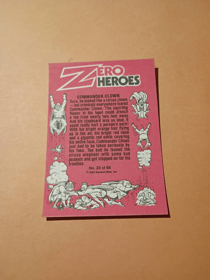 1983 General Mills Zero Heroes Trading Card Sticker Card Vintage #22 | eBay