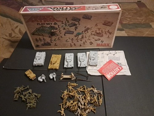 Vintage Marx Desert Patrol Toy Soldier Playset Box 4174 INCOMPLETE