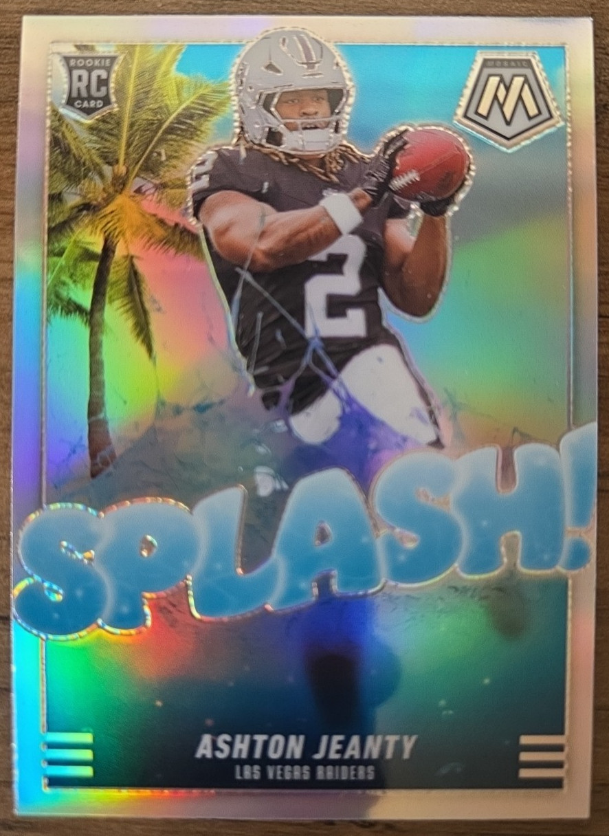 2025 Panini Mosaic - Splash Insert Ashton Jeanty #14 Silver Prizm (RC)