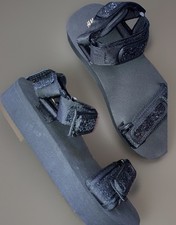 Teva Style Glitter Black Women’s Wedge Sandels 5-6 H&M