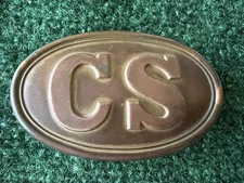Confederate Soldier “CS” Brass Belt Buckle Replica