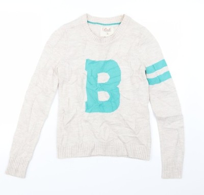 Beigefarbener Pullover Pulli Damen UK Größe S BSK