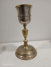 Calice In Metallo Con Coppa In  Argento Inizi 900