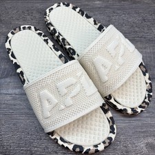 APL Slides Men’s 11 BL TechLoom Parchment/Leopard Sandals $130 NEW