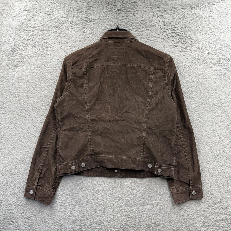 Chaqueta de Camionero Vintage Levi's Para Mujer Marrón Pana Botón Frontal Talla XL Foto 2 de 4