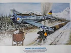Vintage Paul F. Wentzel Sr WW2 Military Poster Fighter Plane German Supply Train