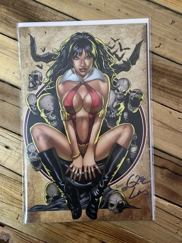 VAMPIRELLA HALLOWEEN HORROR #1 VIRGIN GREG LAND EXCLUSIVE SIGNED W/ COA