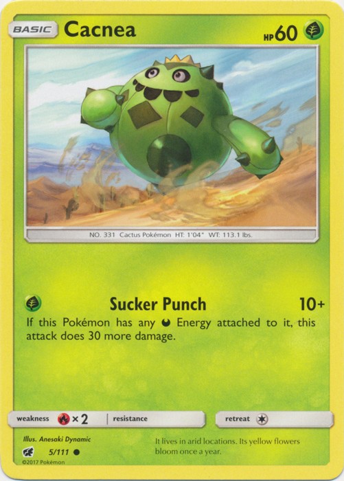 Cacnea - 5/111 - Common (Lp) Crimson Invasion - Grass Pokémon