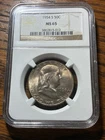 1954 s franklin half dollar NGC Ms 65