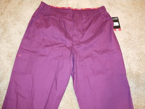 Dickies Mens Size XL Everyday scrub pants With Pockets Burgundy NWT - Picture 3 of 8
