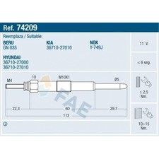 Bougies de préchauffage Hyundai TRAJET