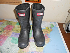 NWB - HUNTER Women's ORIGINAL SHORT Rain Boots, Black, Size 7 Med.