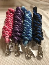 9 foot 3/4 inch Cotton Lead Rope with Bull Snap, 4 color choices
