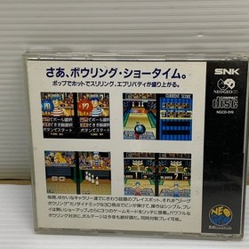 LEAGUE BOWLING Neo geo CD Tokuten-Ou 2 SNK 1990 w/ Case Manual Used