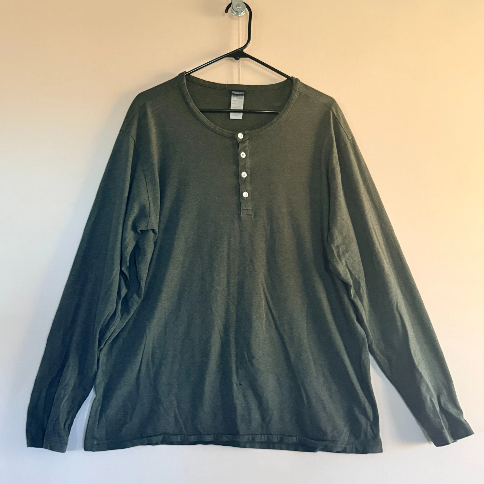 Patagonia Thermal Base Layer Crew Neck Long Sleeve Shirt Forest Green Large L