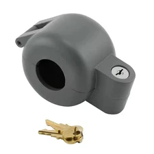 Door Knob Lock-Out Device, Diecast Construction, Gray Painted Color, Keyed Alike