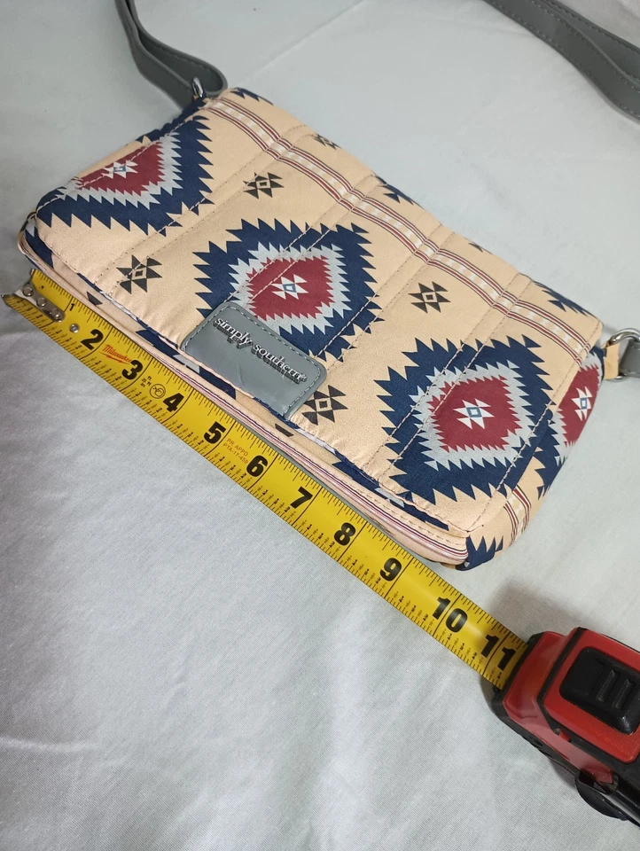 Bolso de Hombro Simply Southern Aztec Western Bandolera Cartera Vaquera Bolsillo Foto 4 de 4