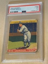 1933 GOUDEY #168 GOOSE GOSLIN PSA FR 1.5 WASHINGTON SENATORS BASEBALL CARD.