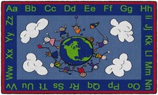 Flagship Carpets Happy World Rug Educational Carpet For Childrens Classroom